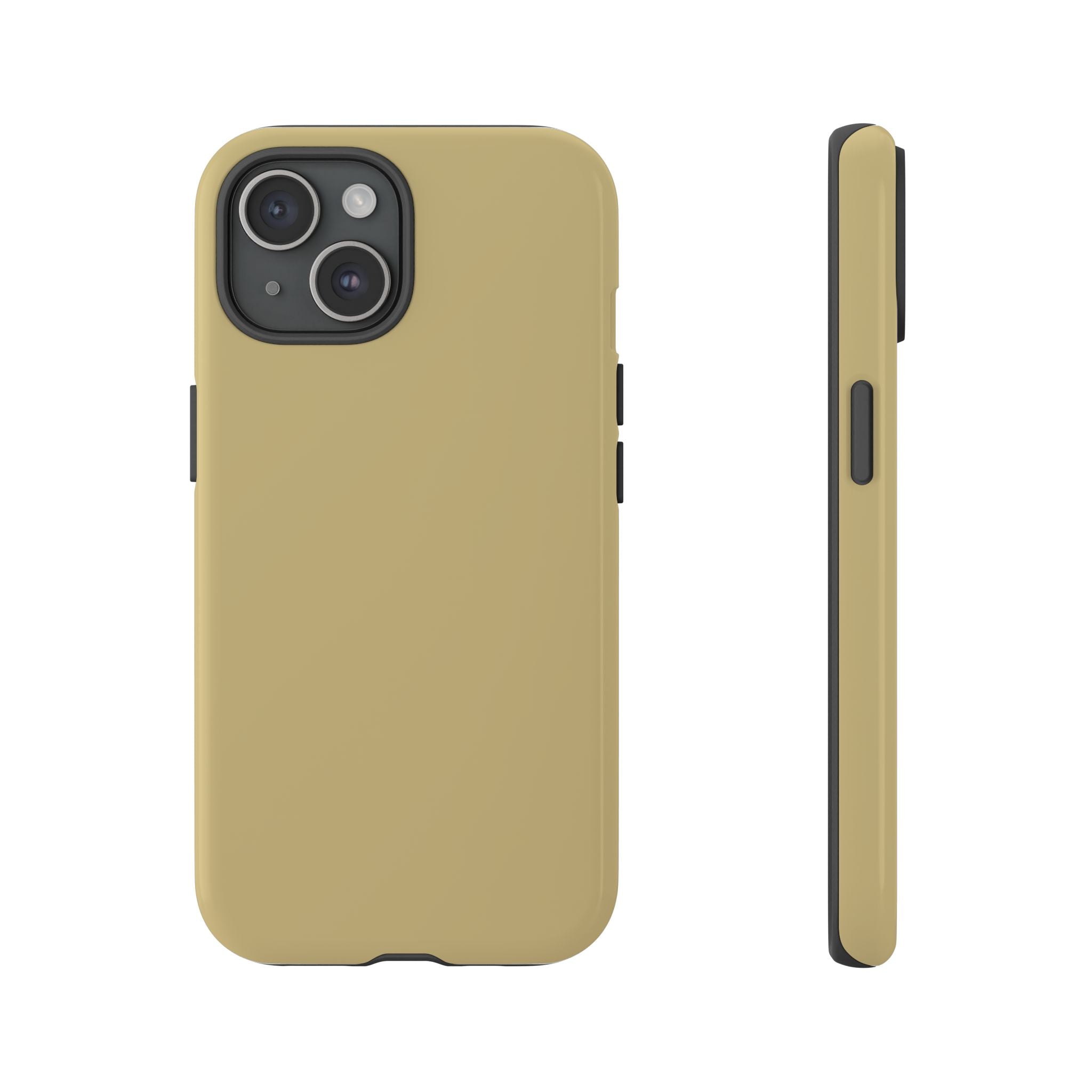 Tough iPhone Case (Gold Matte/Glossy) - Shockproof Durable Protective Cover