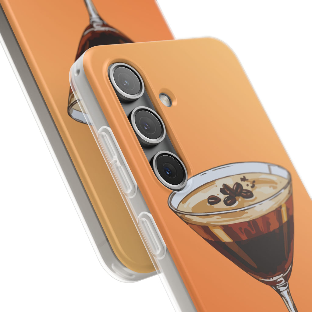 Espresso Martini Phone Case (Orange) - Stylish Cocktail iPhone 17/16/15 & Samsung A24