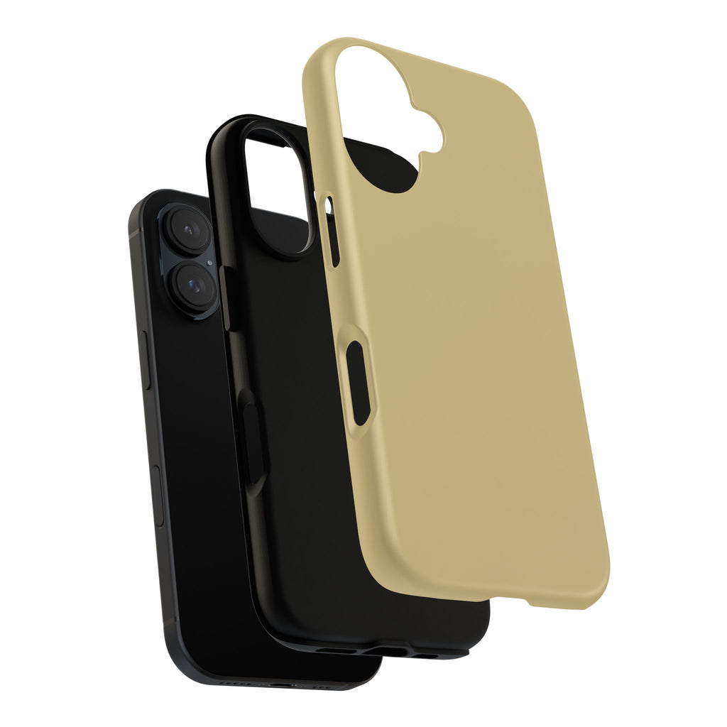 Tough iPhone Case (Gold Matte/Glossy) - Shockproof Durable Protective Cover