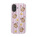 Milk Tea/Coffee and Stripes Phone Case (Pink) - iPhone 17/16/15 & Samsung S24
