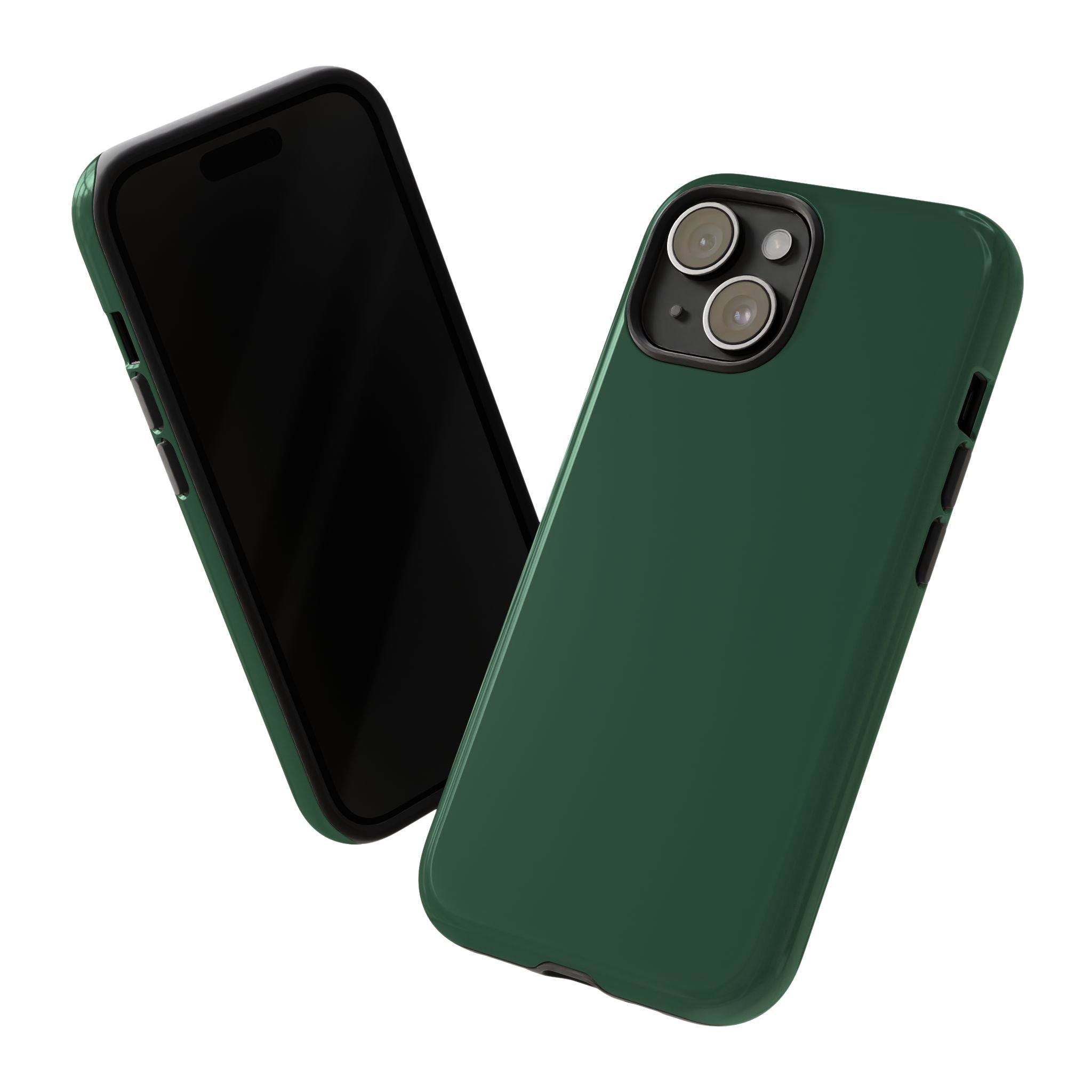 Tough iPhone Case (Green Matte/Glossy) - Shockproof Durable Protective Cover