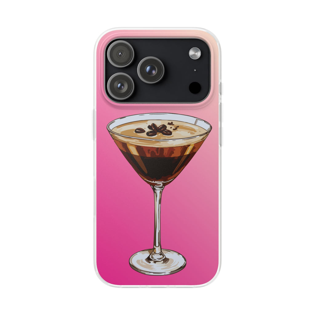 Espresso Martini Phone Case (Pink) - Stylish Cocktail iPhone 17/16/15 & Samsung A24