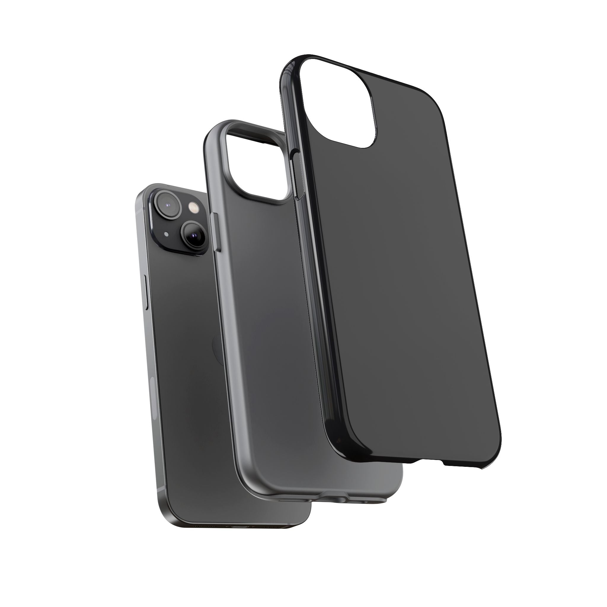 Tough iPhone Case (Space Black Matte/Glossy) - Shockproof Durable Protective Cover