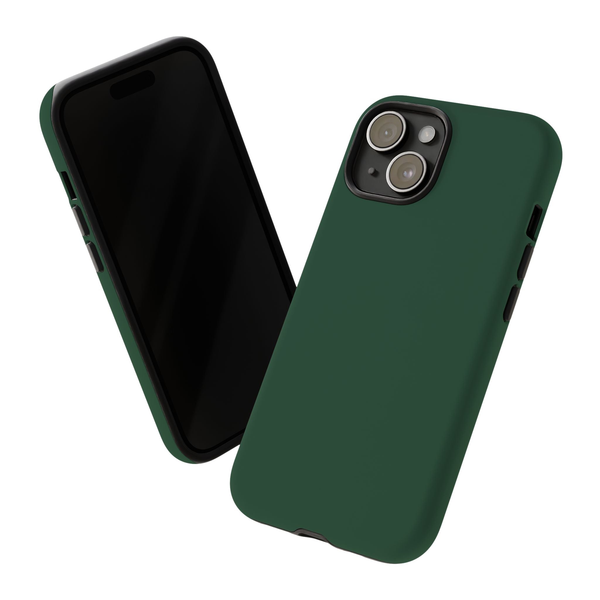 Tough iPhone Case (Green Matte/Glossy) - Shockproof Durable Protective Cover