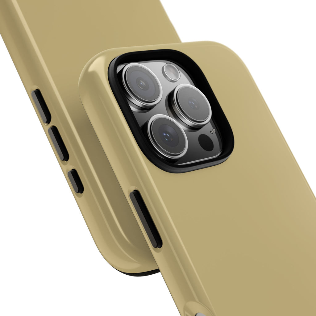 Tough iPhone Case (Gold Matte/Glossy) - Shockproof Durable Protective Cover