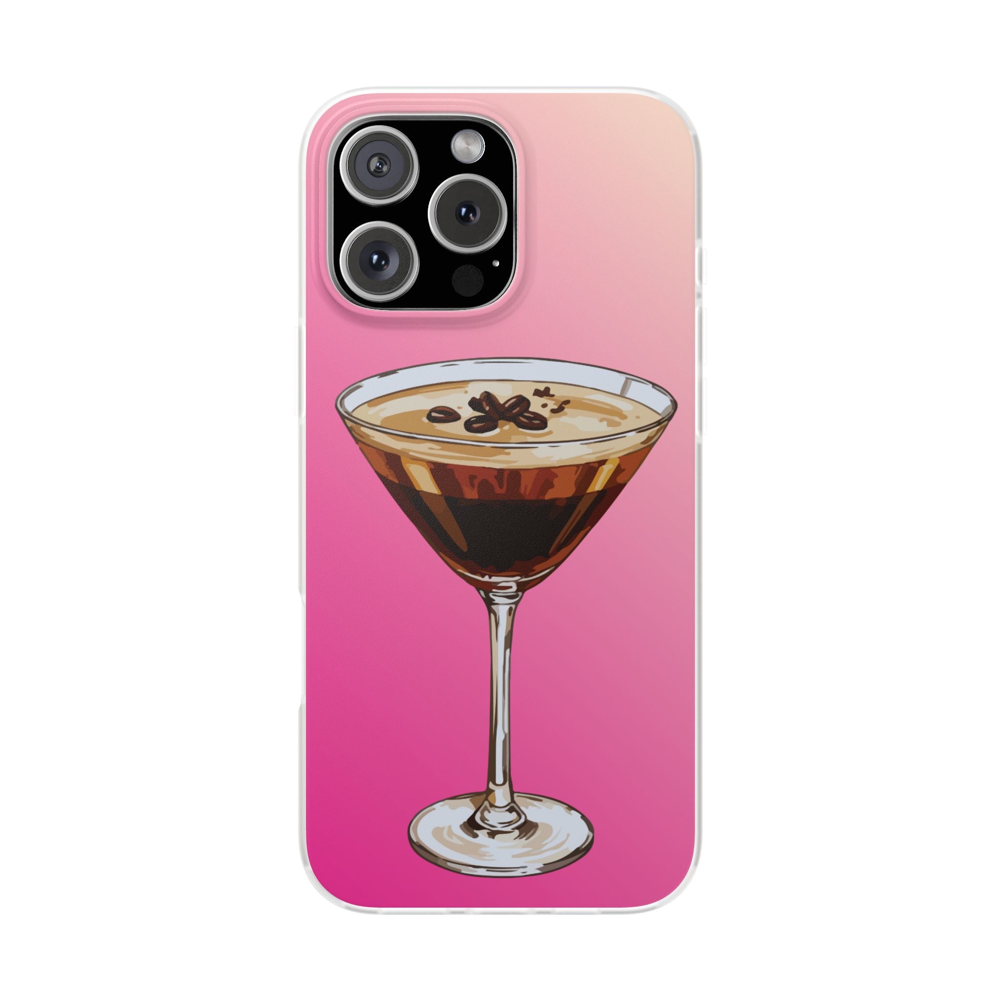 Espresso Martini Phone Case (Pink) - Stylish Cocktail iPhone 17/16/15 & Samsung A24