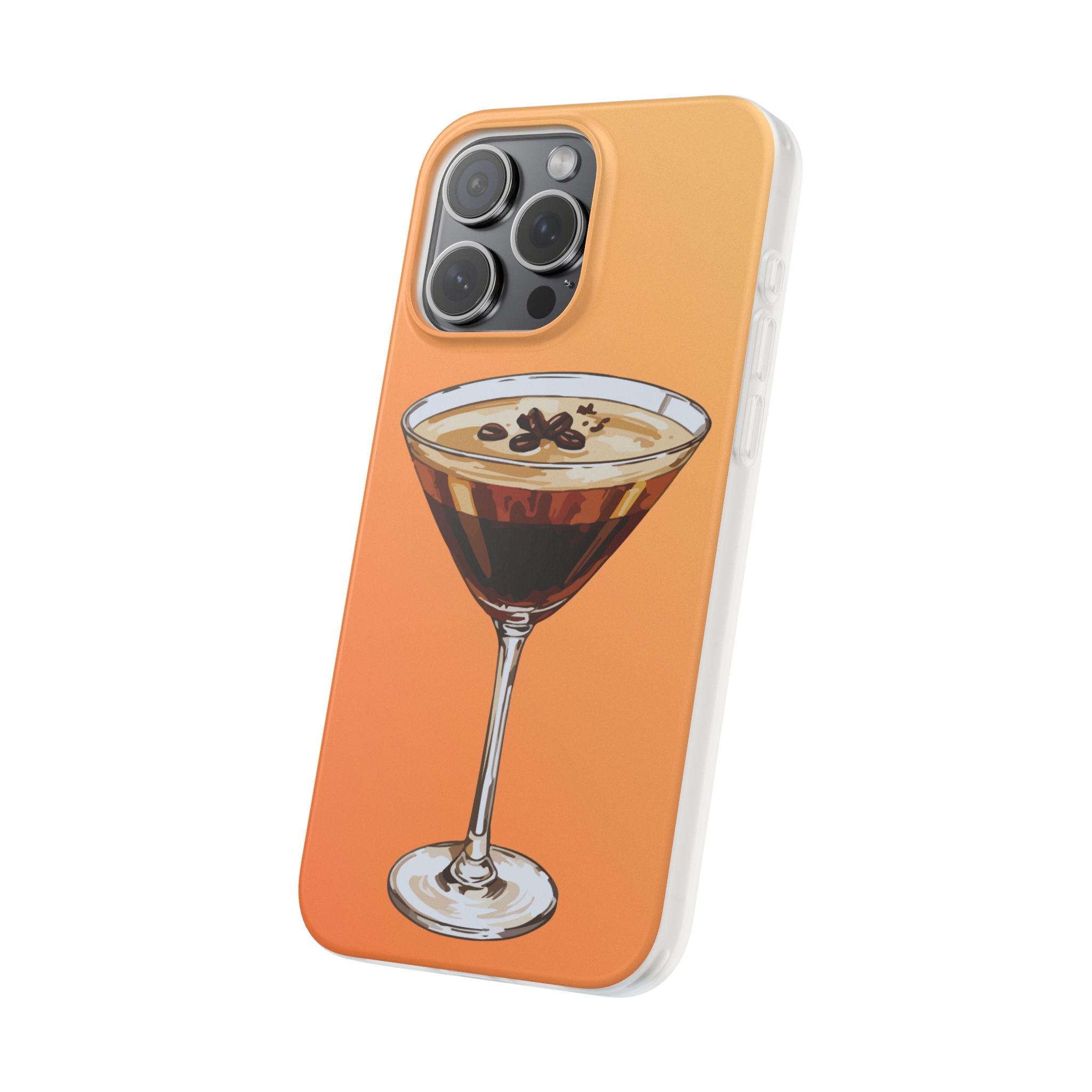 Espresso Martini Phone Case (Orange) - Stylish Cocktail iPhone 17/16/15 & Samsung A24