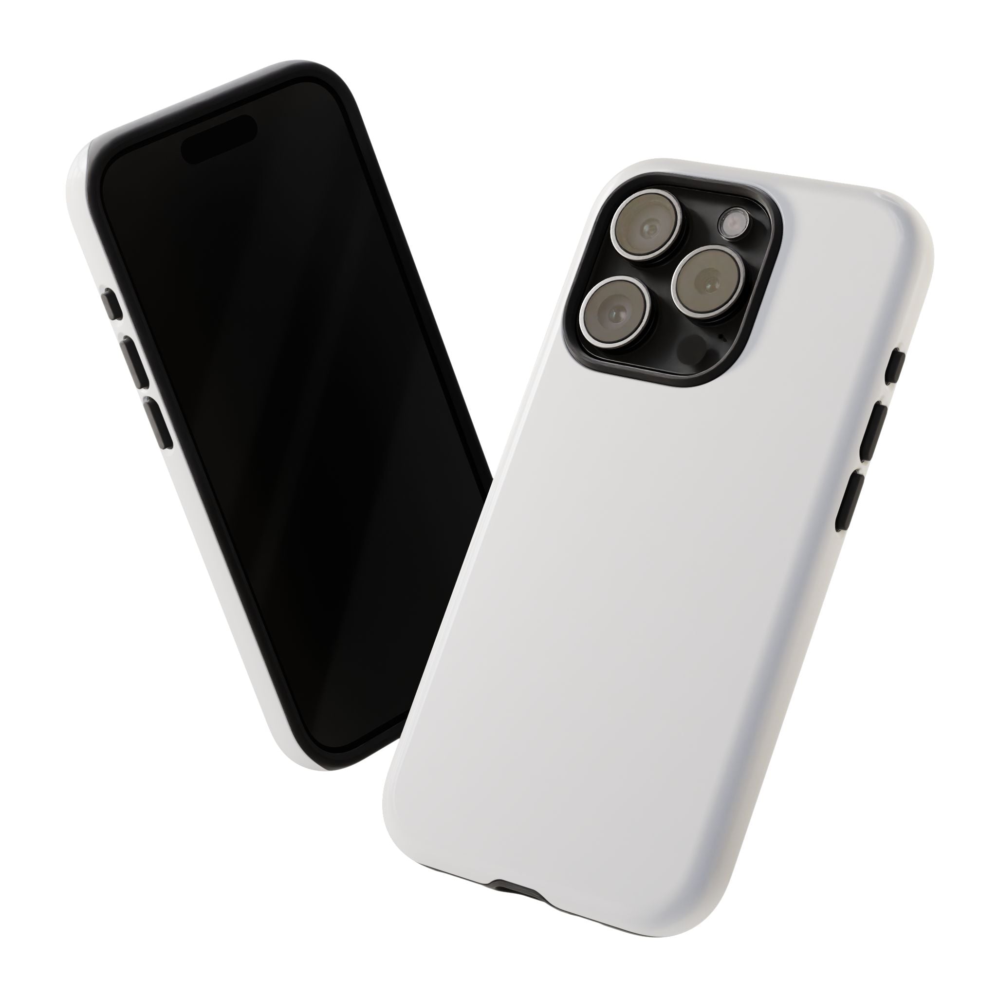Tough iPhone Case (Silver Matte/Glossy) - Shockproof Durable Protective Cover