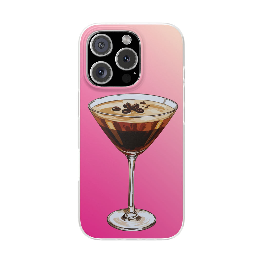 Espresso Martini Phone Case (Pink) - Stylish Cocktail iPhone 17/16/15 & Samsung A24