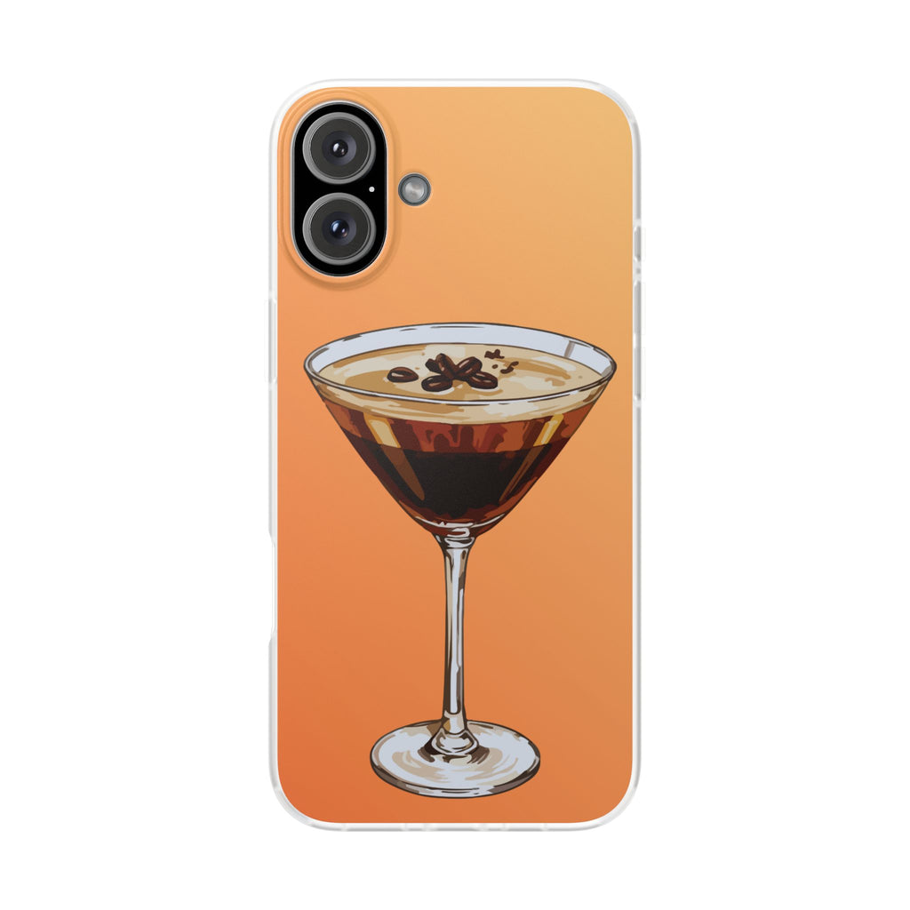 Espresso Martini Phone Case (Orange) - Stylish Cocktail iPhone 17/16/15 & Samsung A24