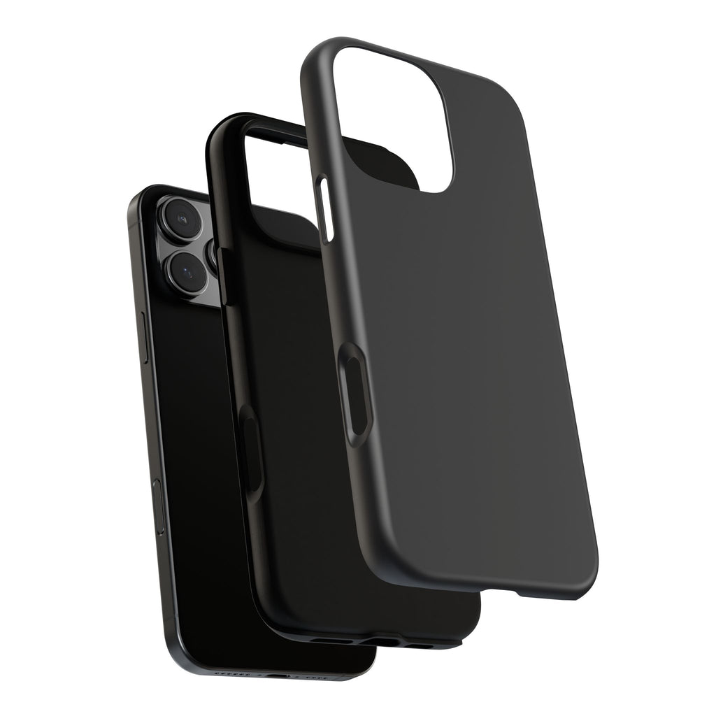 Tough iPhone Case (Space Black Matte/Glossy) - Shockproof Durable Protective Cover