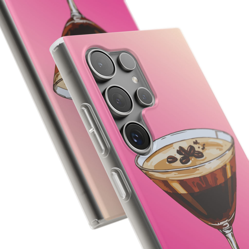 Espresso Martini Phone Case (Pink) - Stylish Cocktail iPhone 17/16/15 & Samsung A24