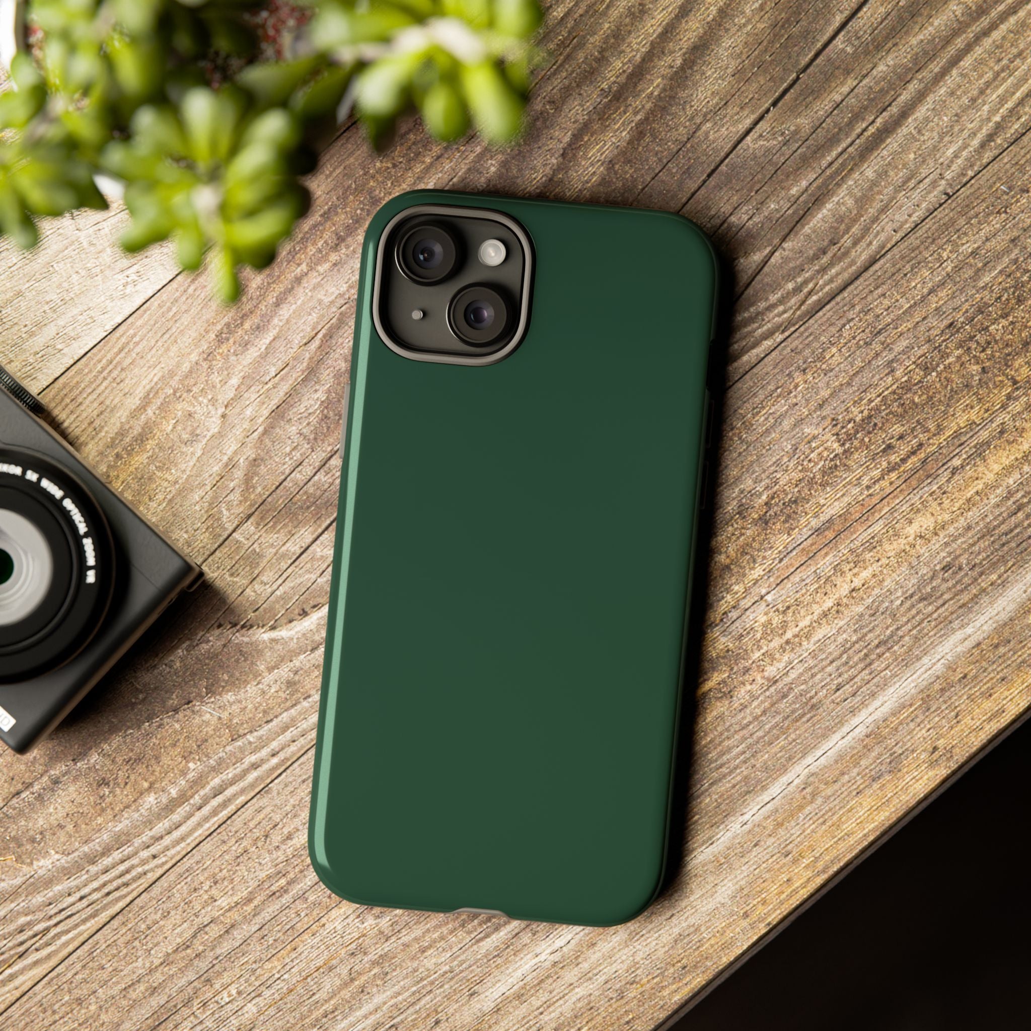 Tough iPhone Case (Green Matte/Glossy) - Shockproof Durable Protective Cover