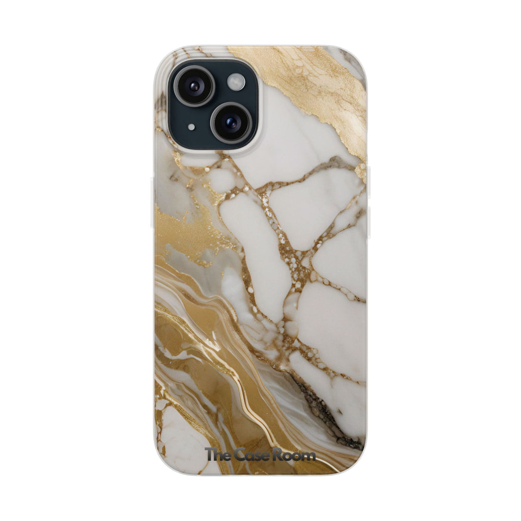 White Gold Marble Phone Case - iPhone 17/16/15 & Samsung A24