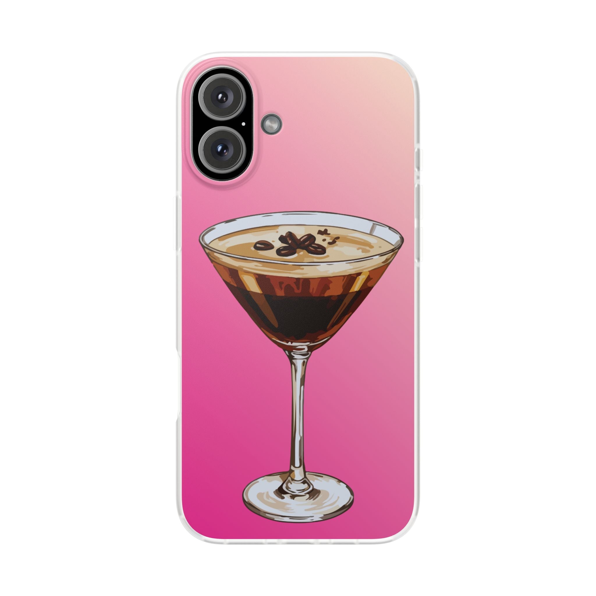 Espresso Martini Phone Case (Pink) - Stylish Cocktail iPhone 17/16/15 & Samsung A24
