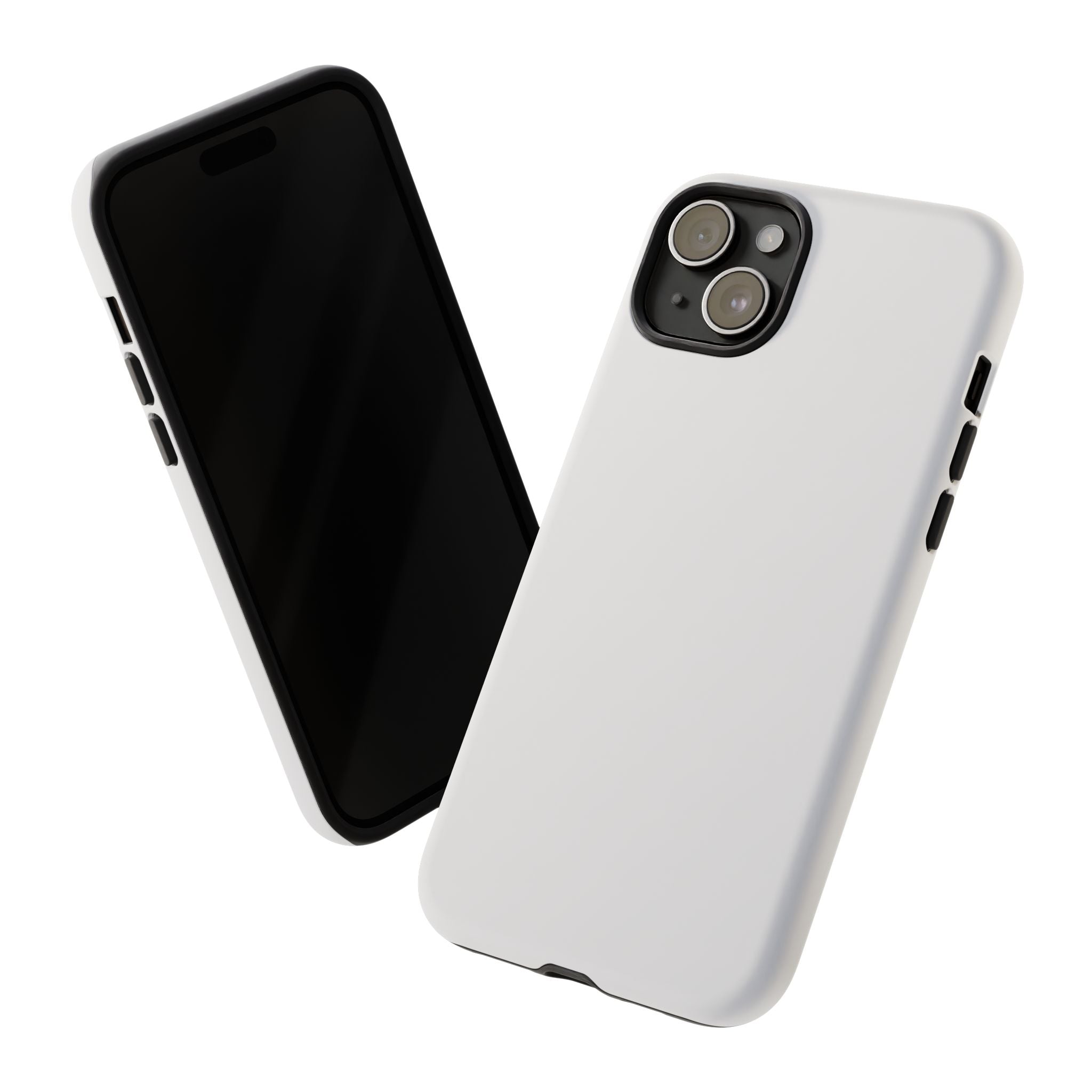Tough iPhone Case (Silver Matte/Glossy) - Shockproof Durable Protective Cover
