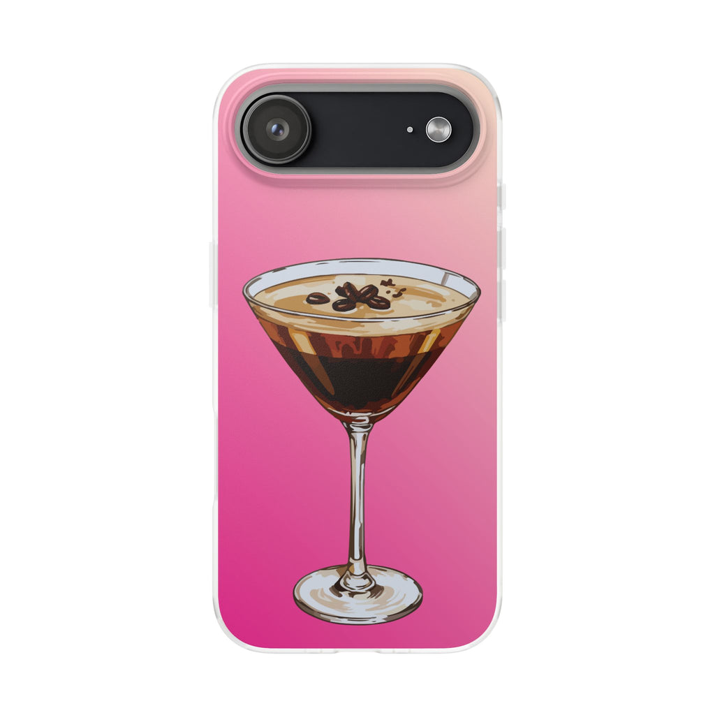 Espresso Martini Phone Case (Pink) - Stylish Cocktail iPhone 17/16/15 & Samsung A24