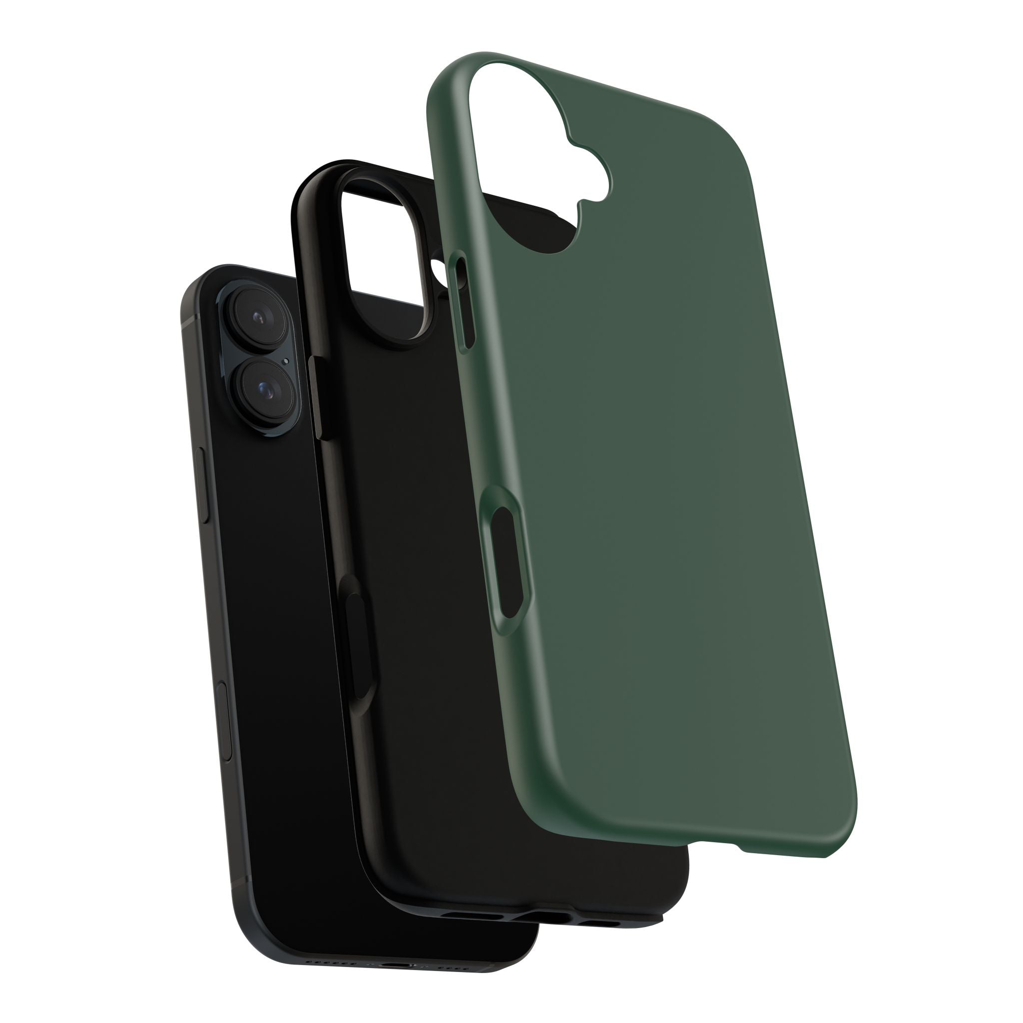 Tough iPhone Case (Green Matte/Glossy) - Shockproof Durable Protective Cover