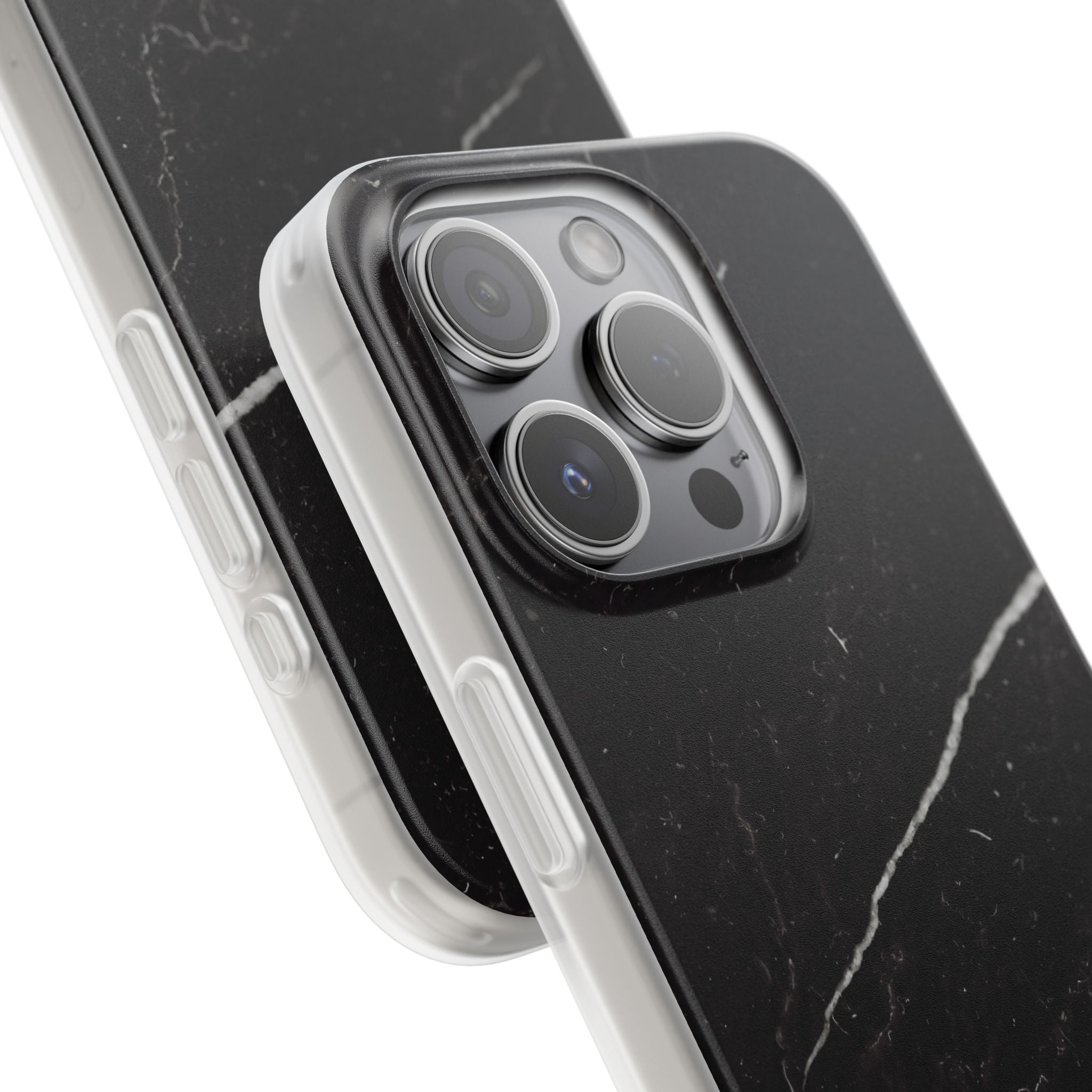 Black Marble Phone Case - iPhone 17/16/15 & Samsung A24