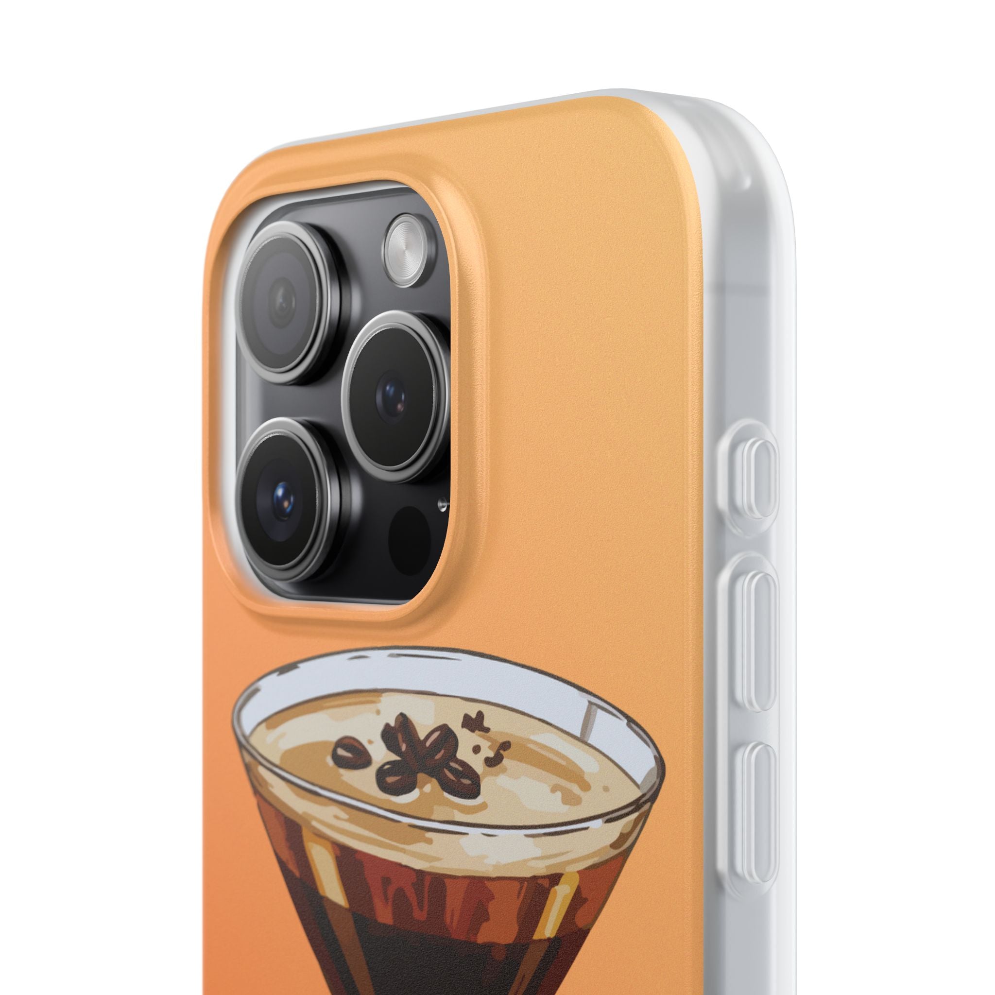 Espresso Martini Phone Case (Orange) - Stylish Cocktail iPhone 17/16/15 & Samsung A24