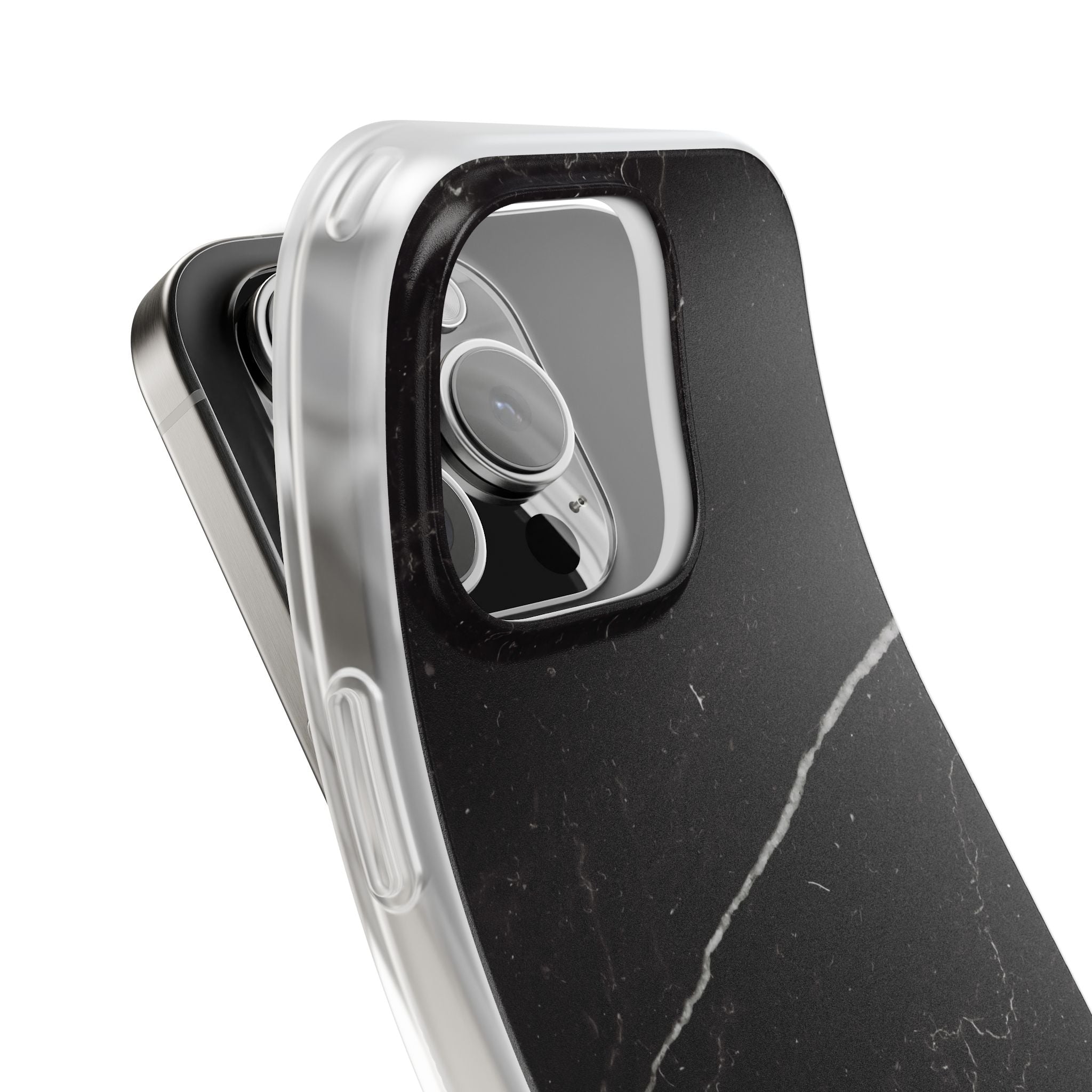 Black Marble Phone Case - iPhone 17/16/15 & Samsung A24
