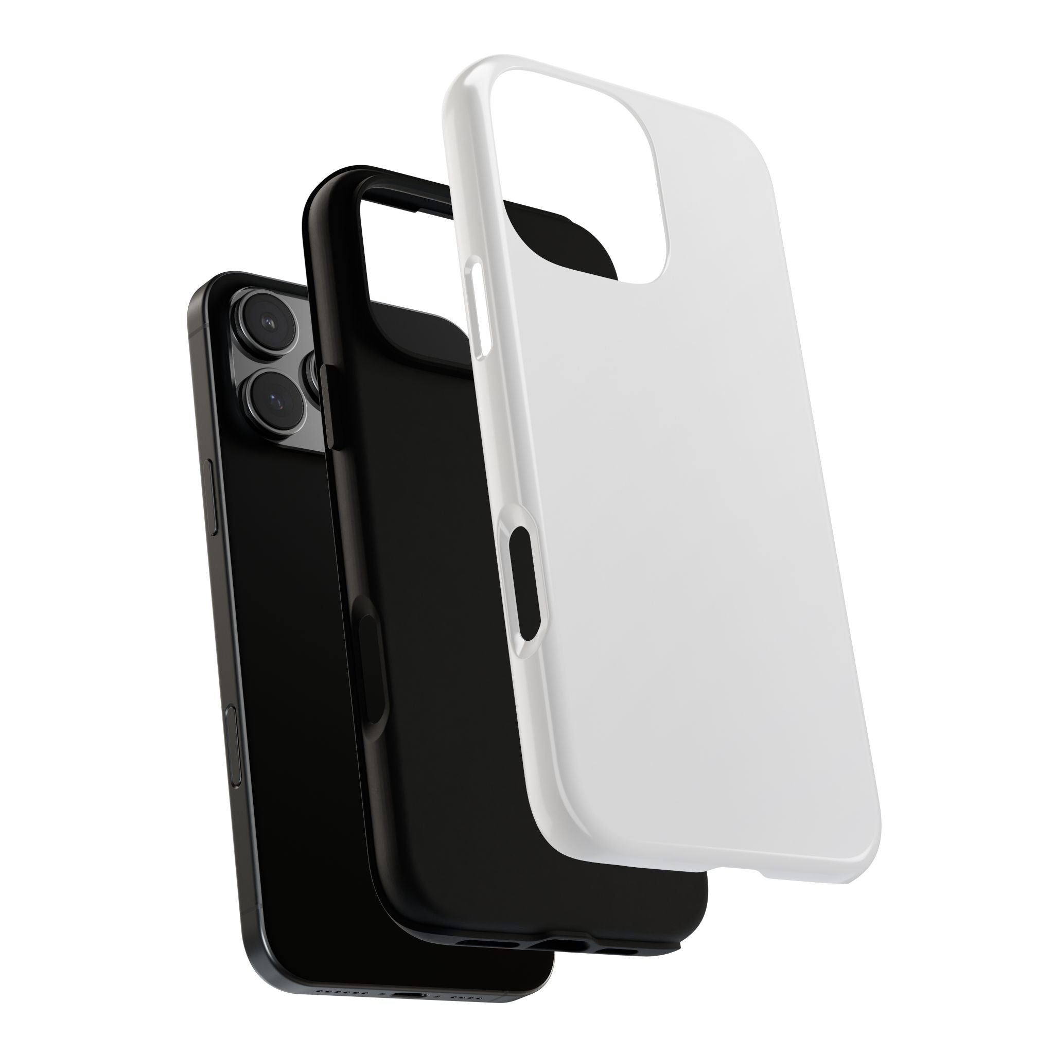 Tough iPhone Case (Silver Matte/Glossy) - Shockproof Durable Protective Cover