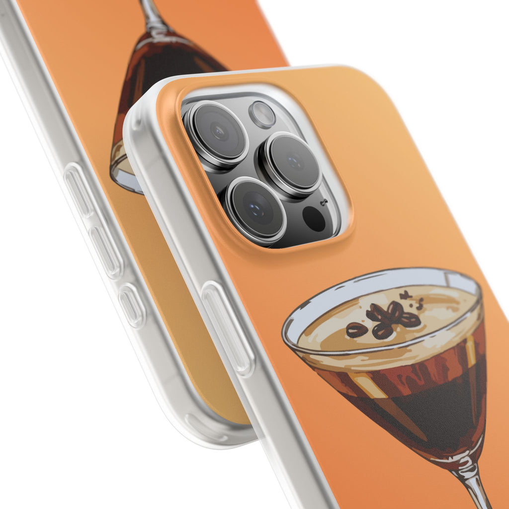 Espresso Martini Phone Case (Orange) - Stylish Cocktail iPhone 17/16/15 & Samsung A24