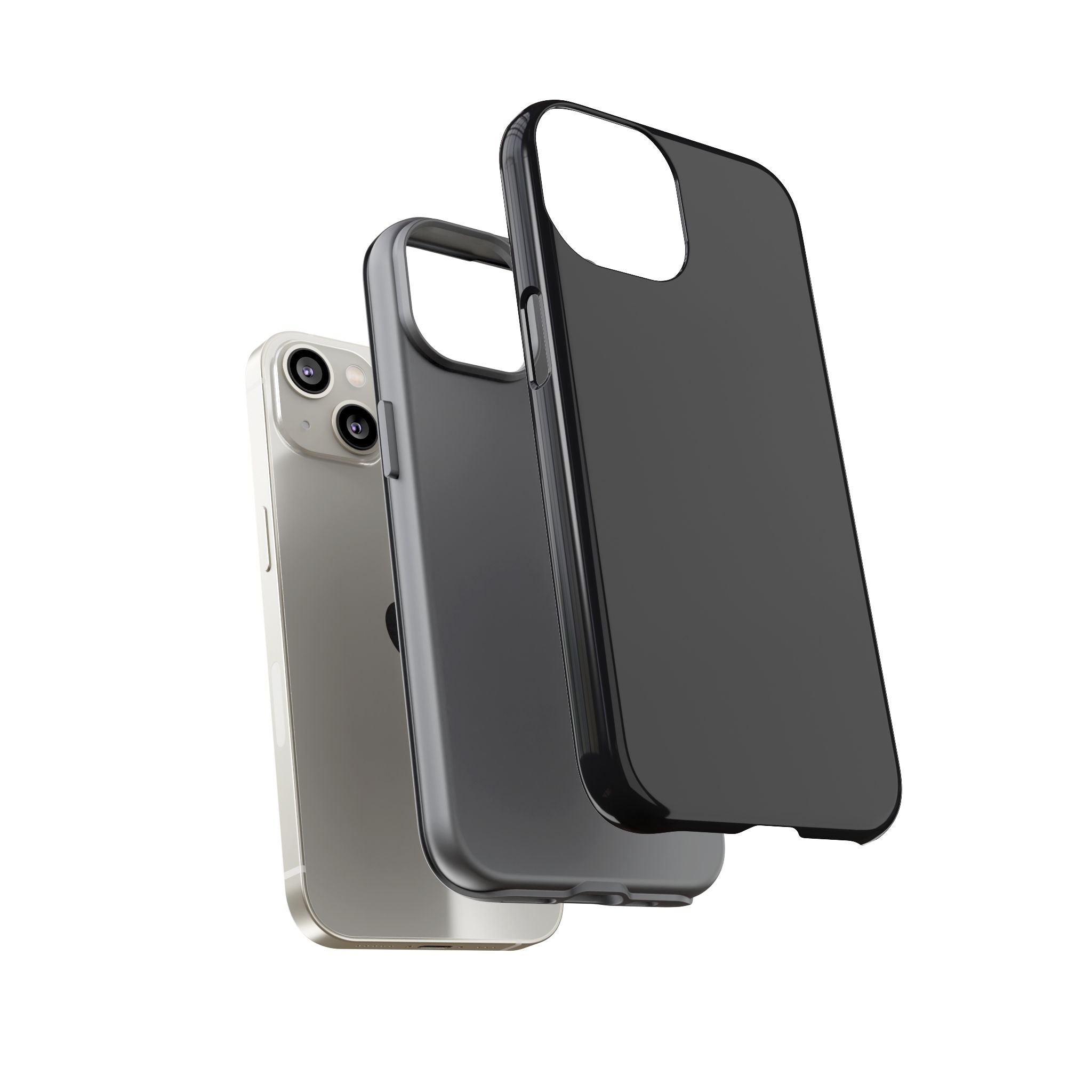 Tough iPhone Case (Space Black Matte/Glossy) - Shockproof Durable Protective Cover