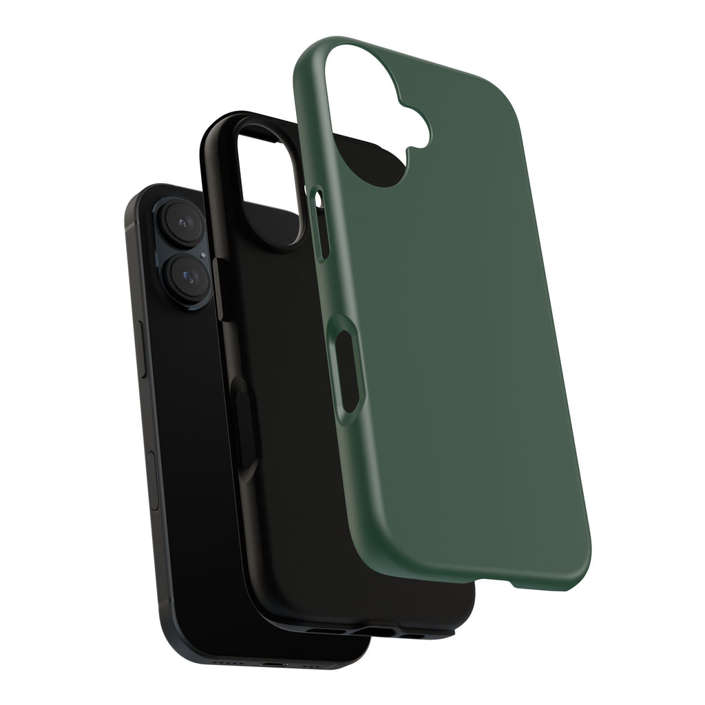Tough iPhone Case (Green Matte/Glossy) - Shockproof Durable Protective Cover