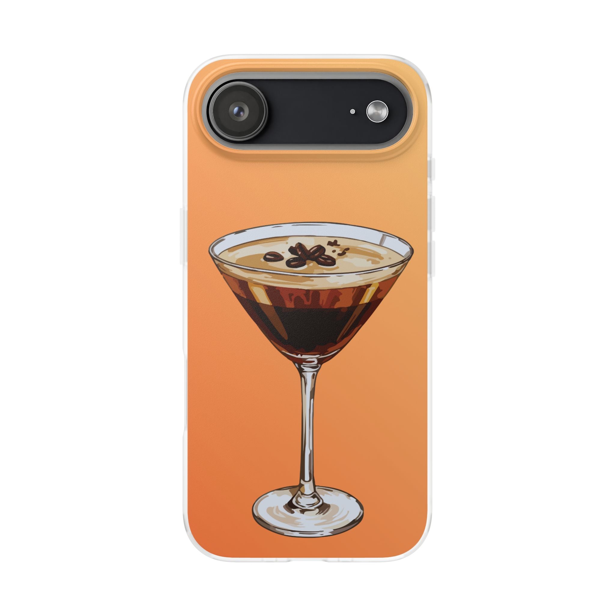 Espresso Martini Phone Case (Orange) - Stylish Cocktail iPhone 17/16/15 & Samsung A24