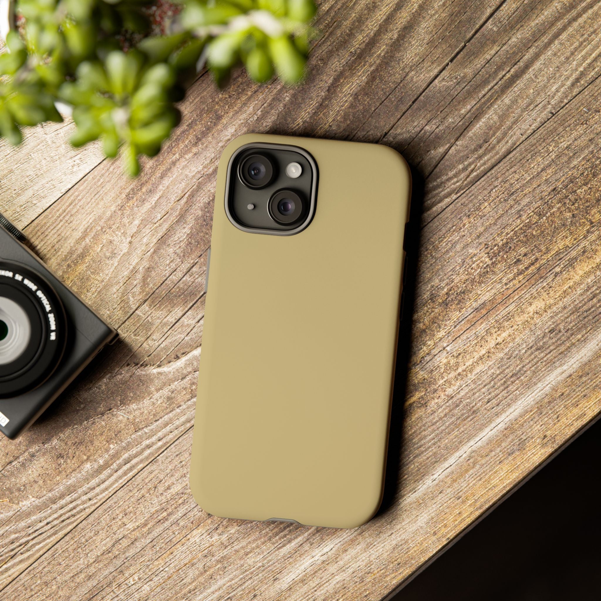 Tough iPhone Case (Gold Matte/Glossy) - Shockproof Durable Protective Cover