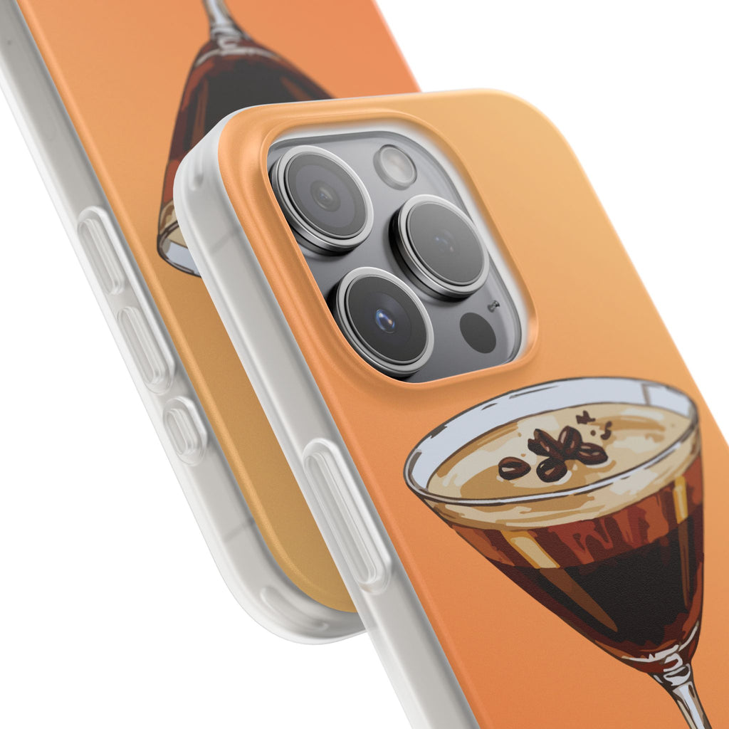 Espresso Martini Phone Case (Orange) - Stylish Cocktail iPhone 17/16/15 & Samsung A24