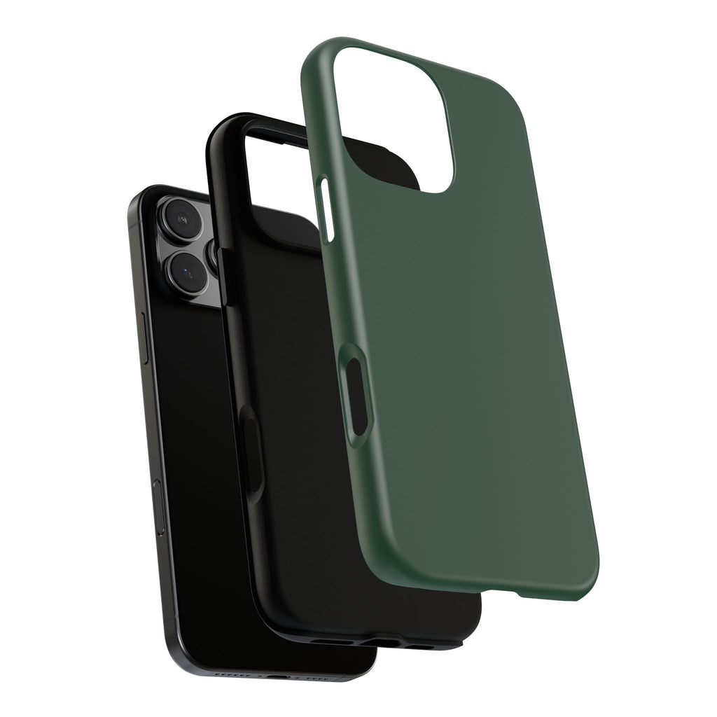 Tough iPhone Case (Green Matte/Glossy) - Shockproof Durable Protective Cover