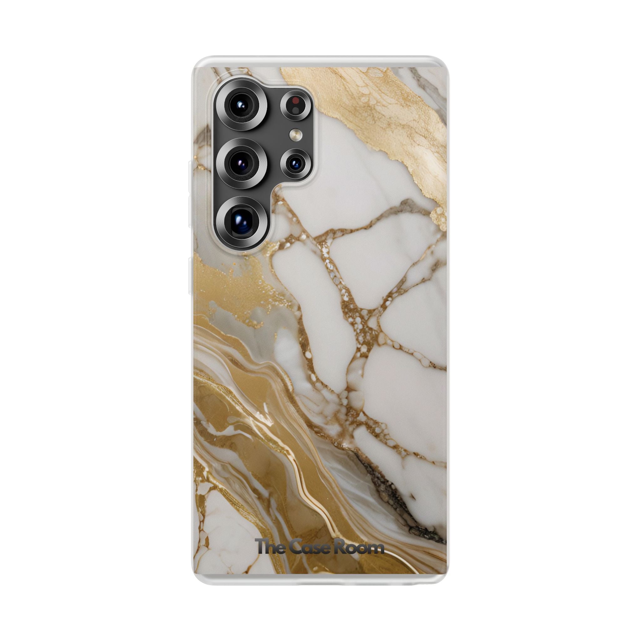 White Gold Marble Phone Case - iPhone 17/16/15 & Samsung A24