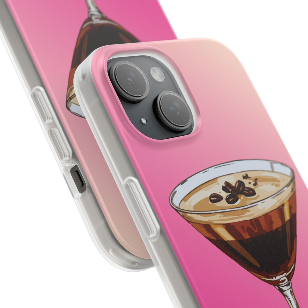 Espresso Martini Phone Case (Pink) - Stylish Cocktail iPhone 17/16/15 & Samsung A24
