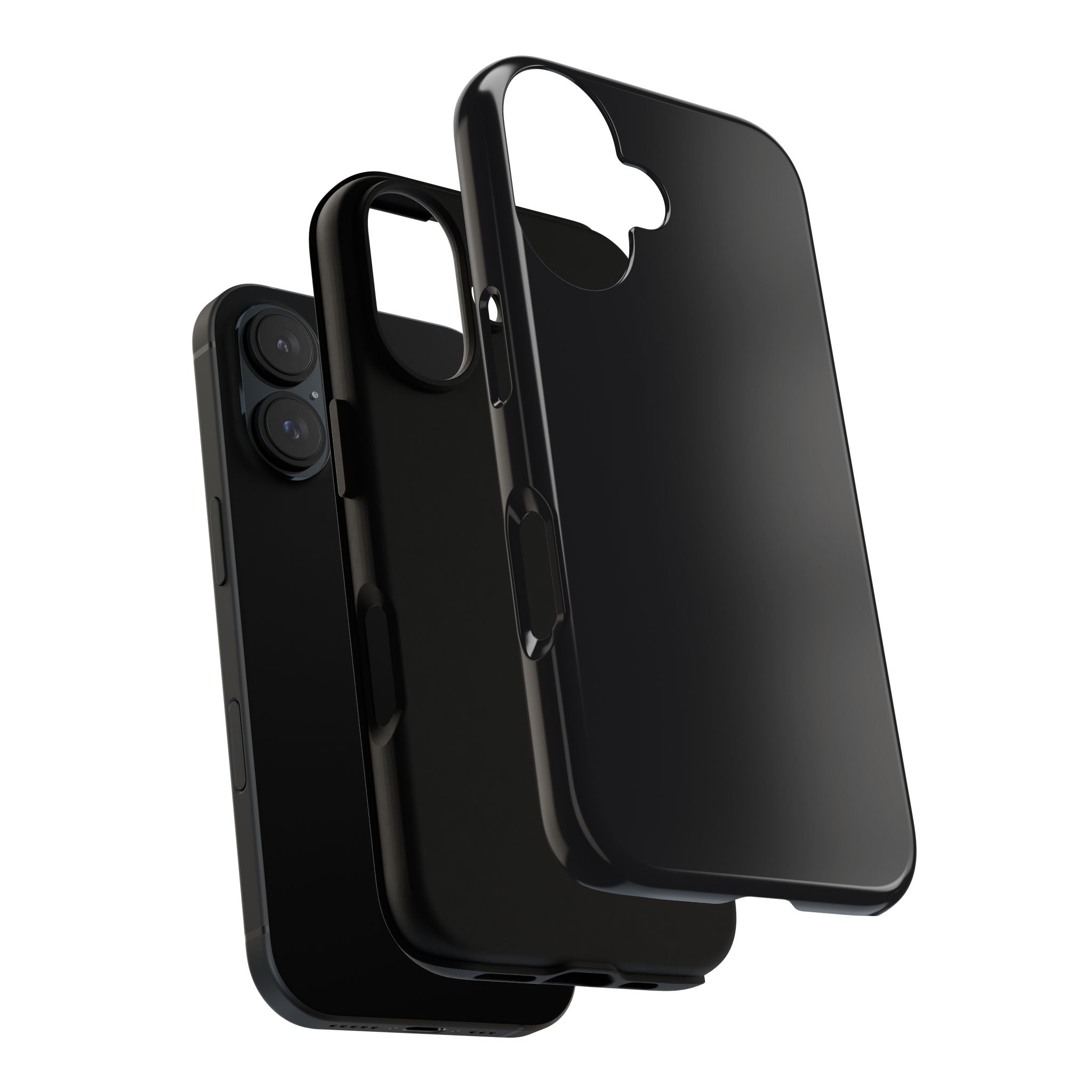 Tough iPhone Case (Space Black Matte/Glossy) - Shockproof Durable Protective Cover