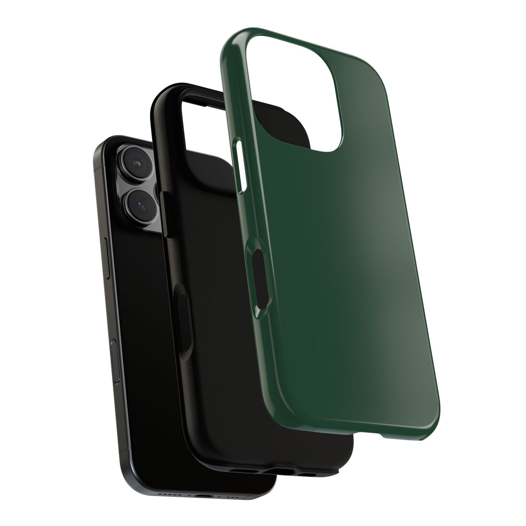 Tough iPhone Case (Green Matte/Glossy) - Shockproof Durable Protective Cover