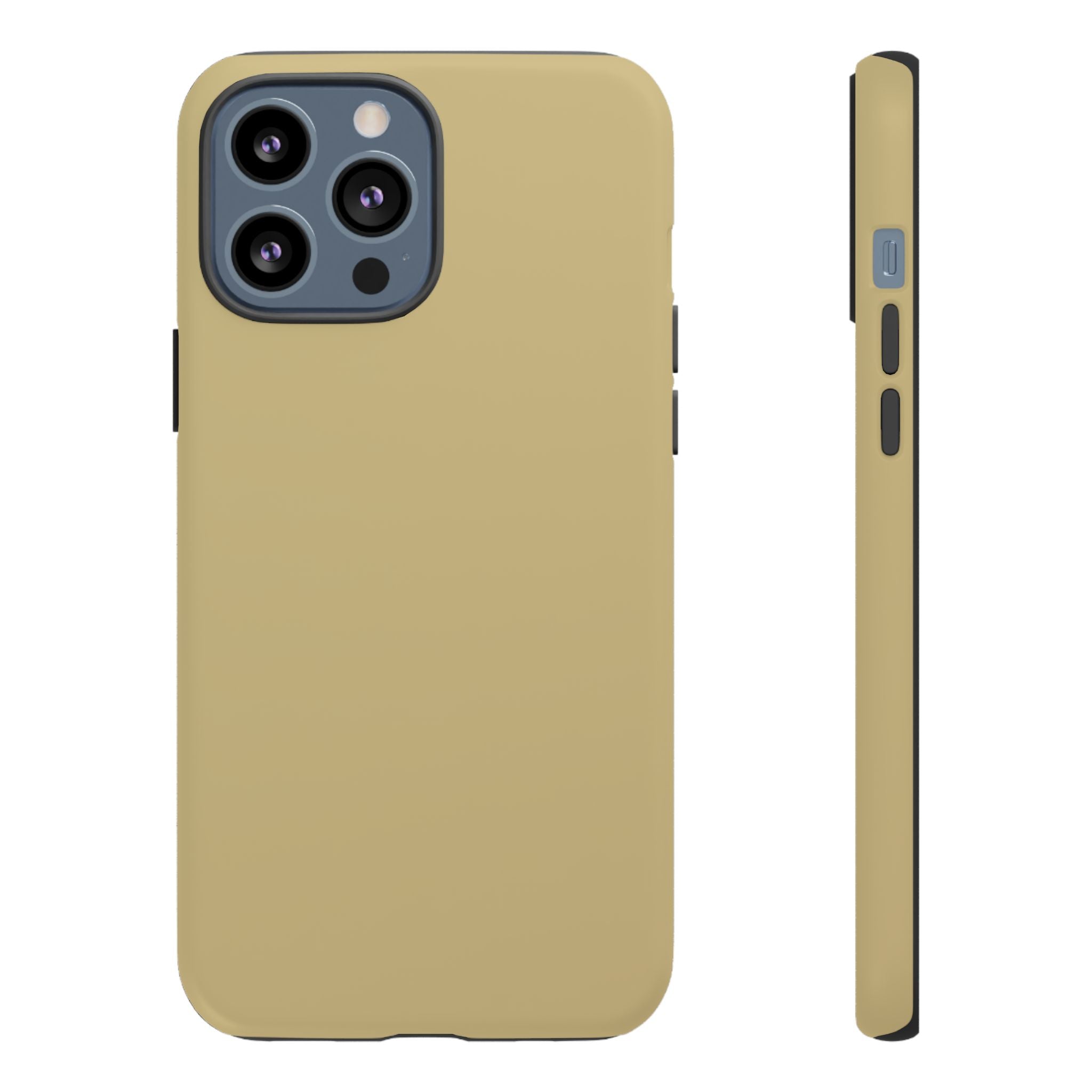 Tough iPhone Case (Gold Matte/Glossy) - Shockproof Durable Protective Cover