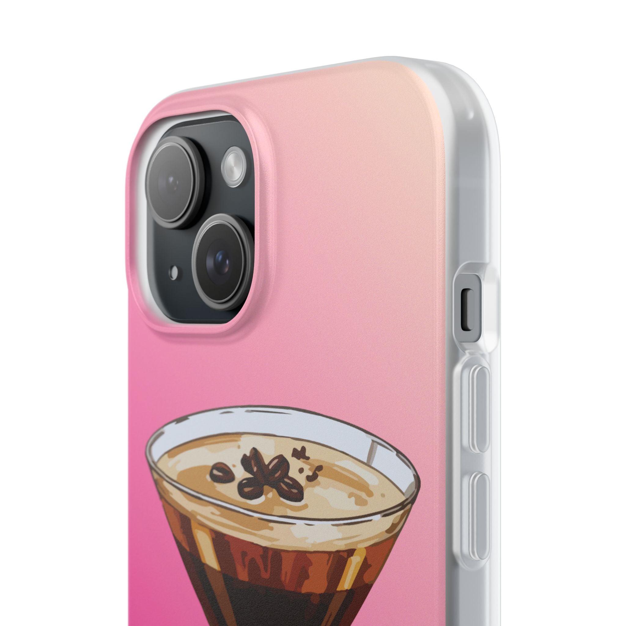 Espresso Martini Phone Case (Pink) - Stylish Cocktail iPhone 17/16/15 & Samsung A24