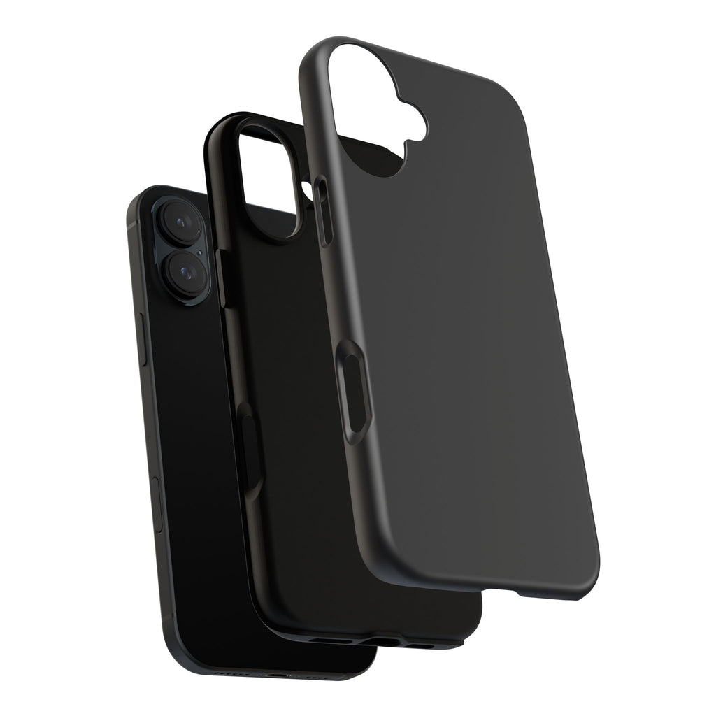 Tough iPhone Case (Space Black Matte/Glossy) - Shockproof Durable Protective Cover