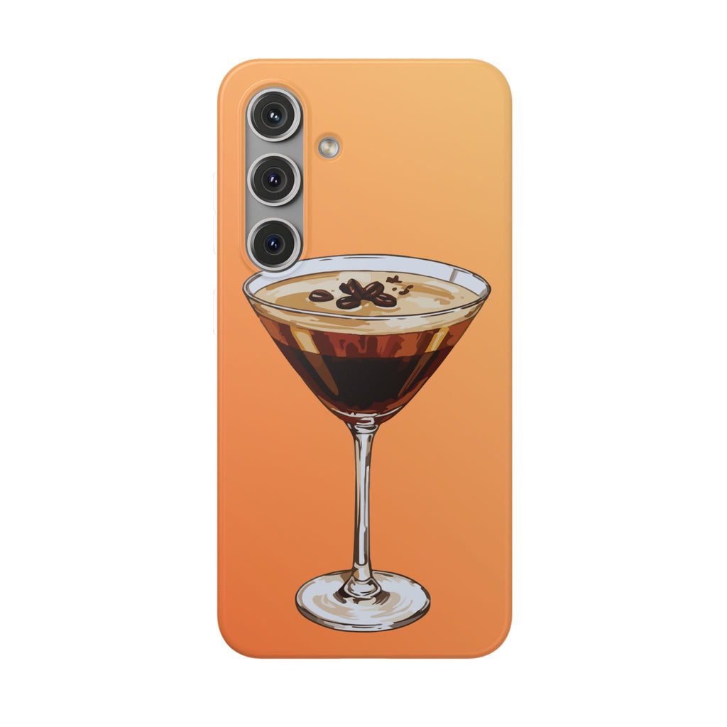 Espresso Martini Phone Case (Orange) - Stylish Cocktail iPhone 17/16/15 & Samsung A24