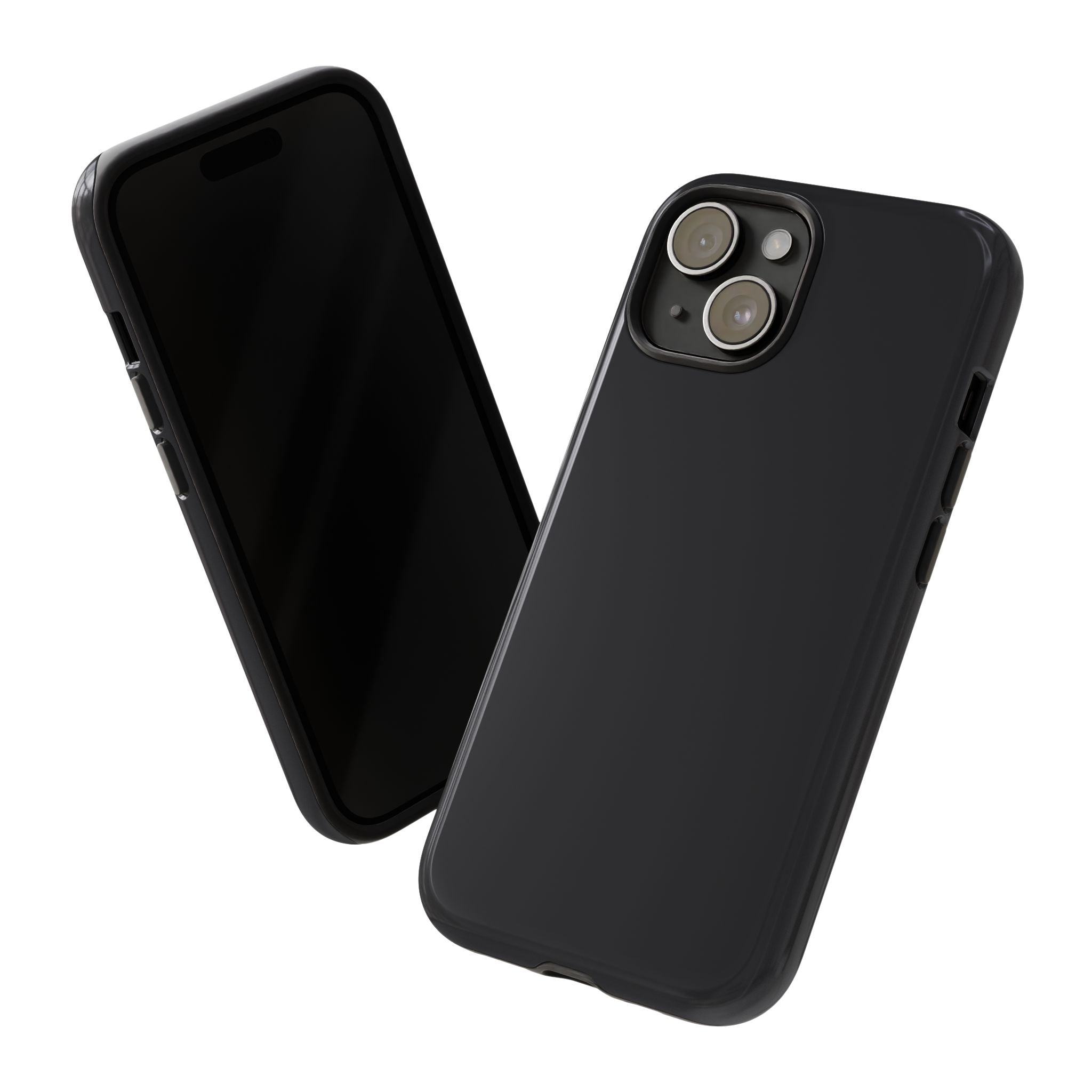 Tough iPhone Case (Space Black Matte/Glossy) - Shockproof Durable Protective Cover