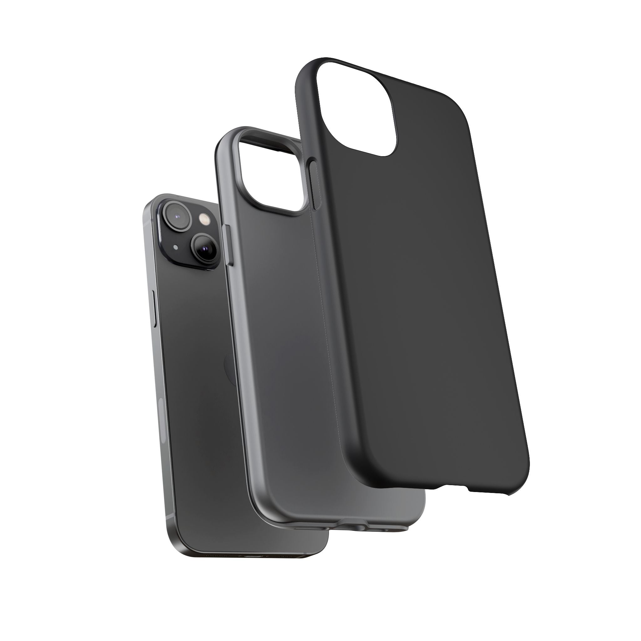 Tough iPhone Case (Space Black Matte/Glossy) - Shockproof Durable Protective Cover