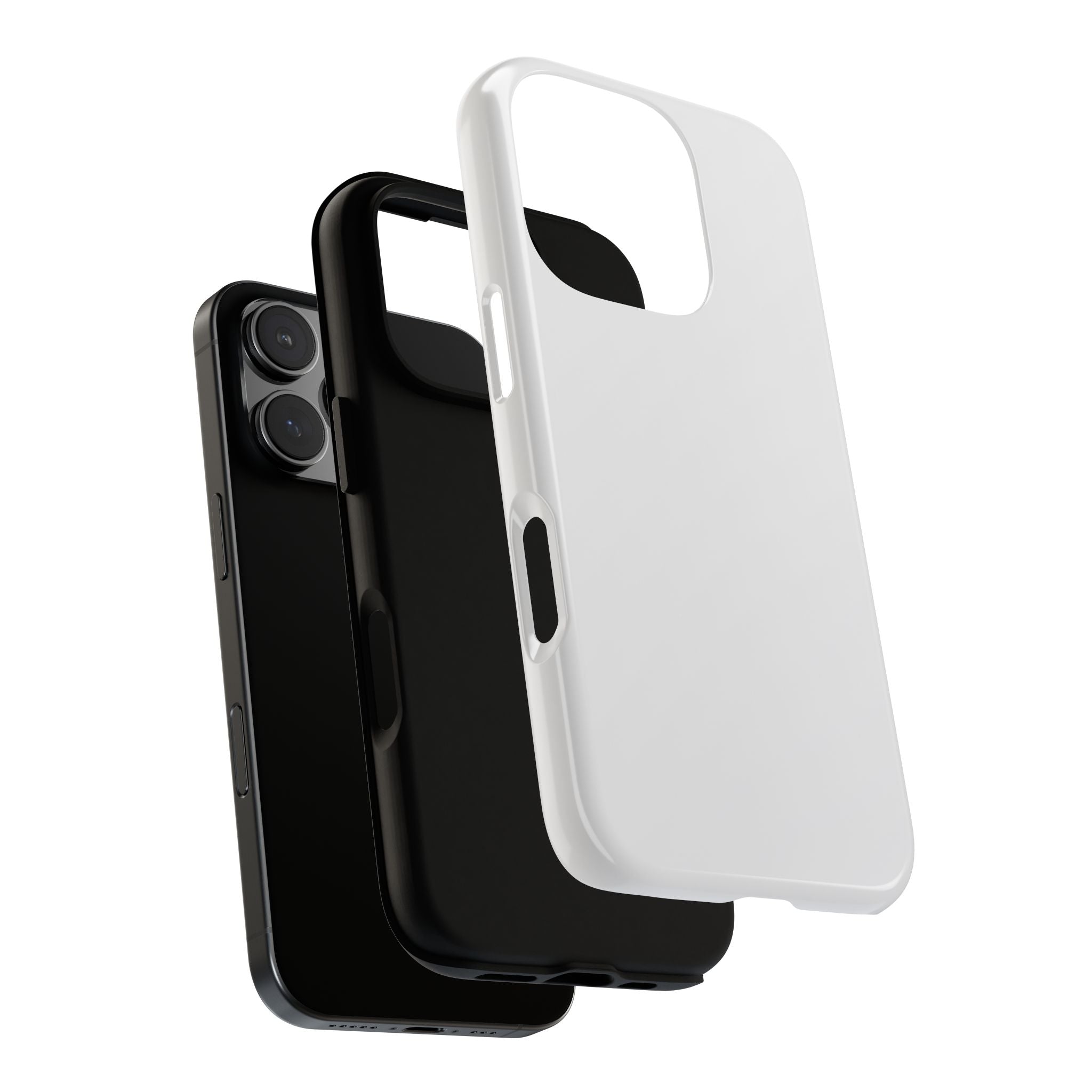 Tough iPhone Case (Silver Matte/Glossy) - Shockproof Durable Protective Cover