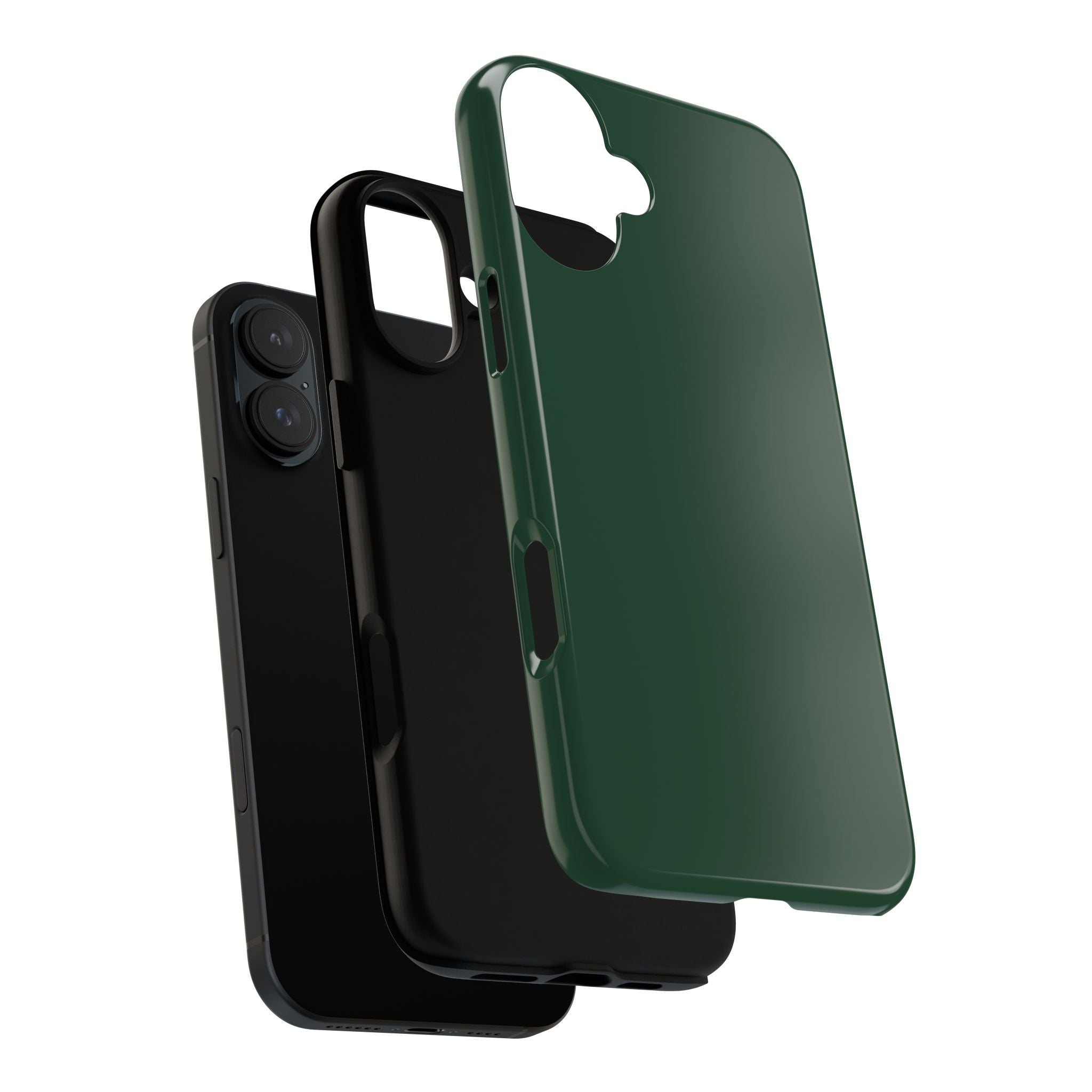 Tough iPhone Case (Green Matte/Glossy) - Shockproof Durable Protective Cover
