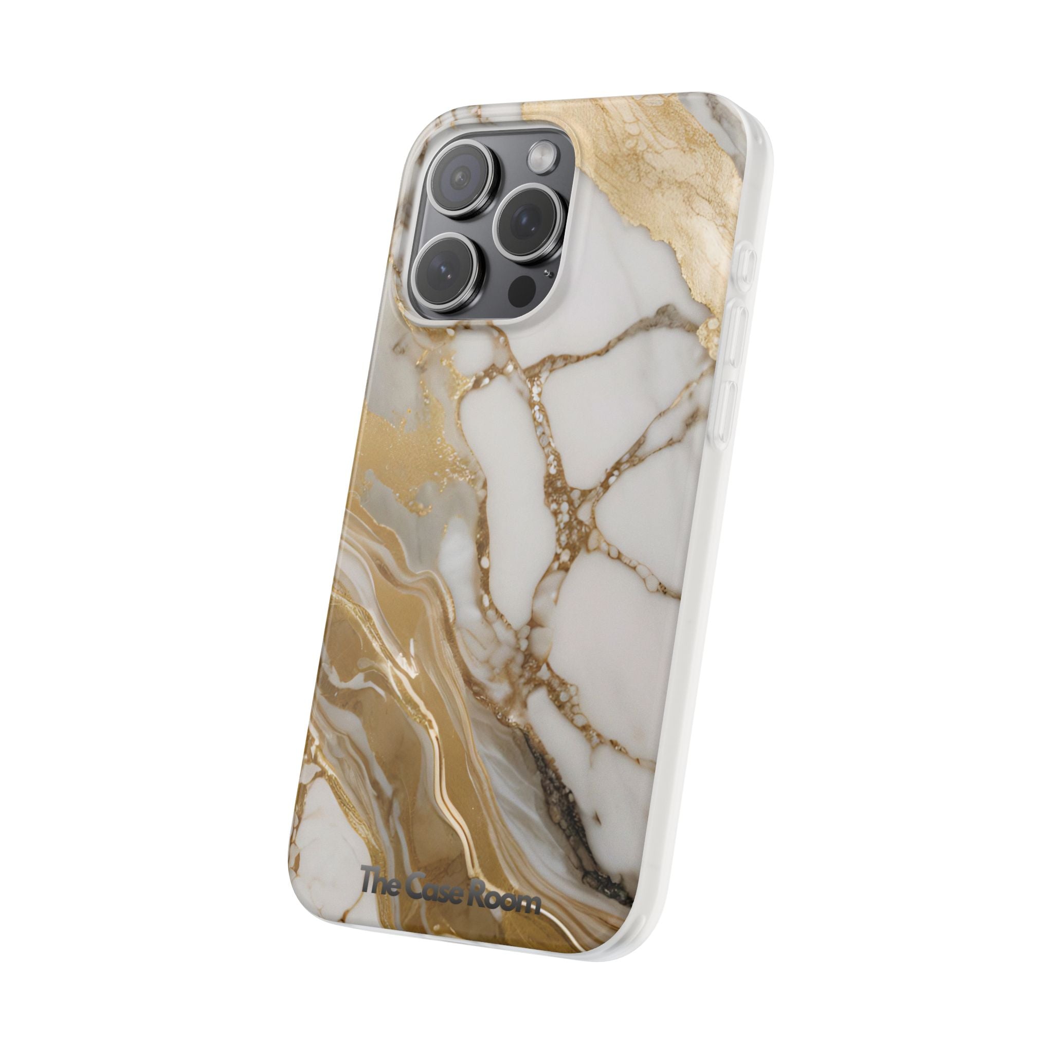 White Gold Marble Phone Case - iPhone 17/16/15 & Samsung A24