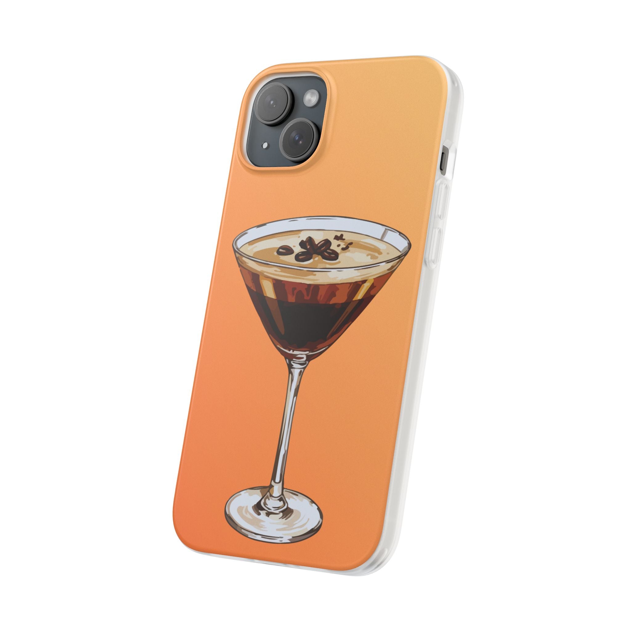 Espresso Martini Phone Case (Orange) - Stylish Cocktail iPhone 17/16/15 & Samsung A24
