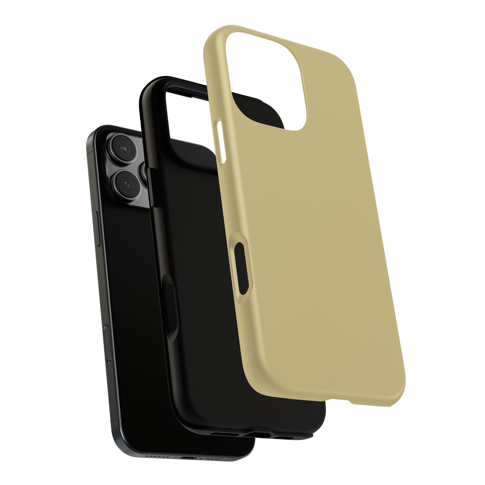 Tough iPhone Case (Gold Matte/Glossy) - Shockproof Durable Protective Cover