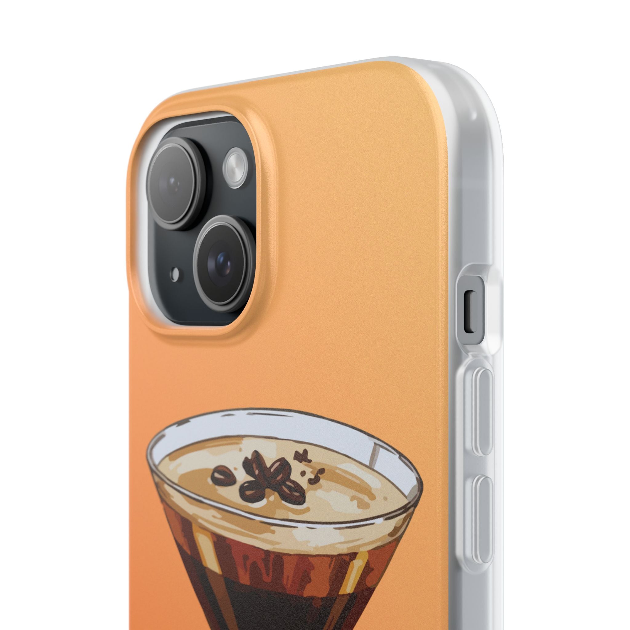 Espresso Martini Phone Case (Orange) - Stylish Cocktail iPhone 17/16/15 & Samsung A24
