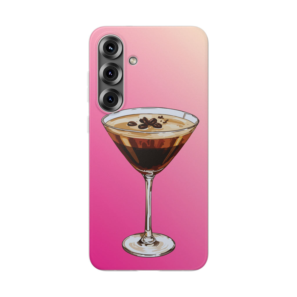 Espresso Martini Phone Case (Pink) - Stylish Cocktail iPhone 17/16/15 & Samsung A24